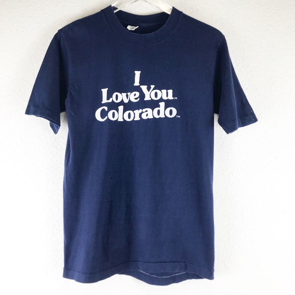 Vintage 90s I Love You Colorado Graphic Shirt Single Stitch Made in USA Size M